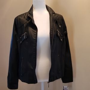 Black Vegan-Leather Jacket
